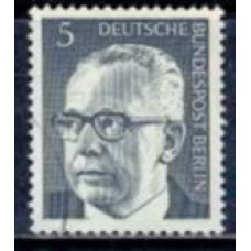 ABE0339UA-SELO PRESIDENTE G. HEINEMANN, 5P - ALEMANHA BERLIN - 1970/73 - U