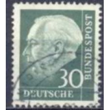 ALF0125UAA-SELO PRESIDENTE THEODOR HEUSS, 30P - ALEMANHA FEDERAL - 1957 - U