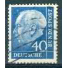 ALF0126U-SELO PRESIDENTE THEODOR HEUSS, 40P - ALEMANHA FEDERAL - 1957 - U
