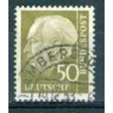 ALF0127U-SELO PRESIDENTE THEODOR HEUSS, 50P - ALEMANHA FEDERAL - 1957 - U