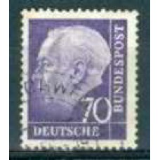 ALF0128U-SELO PRESIDENTE THEODOR HEUSS, 70P - ALEMANHA FEDERAL - 1957 - U