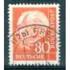 ALF0128UA-SELO PRESIDENTE THEODOR HEUSS, 80P - ALEMANHA FEDERAL - 1957 - U