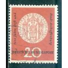 ALF0134U-SELO MILÊNIO DE ASCHAFFENBURG - ALEMANHA FEDERAL - 1957 - U