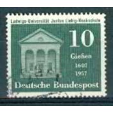ALF0137U-SELO 350º ANIVERSÁRIO DA ESCOLA JUSTUS LIEBIG - ALEMANHA FEDERAL - 1957 - U
