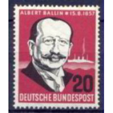 ALF0138M-SELO CENTENÁRIO DE NASCIMENTO DO ARMADOR ALBERT BALLIN - ALEMANHA FEDERAL - 1957 - MINT