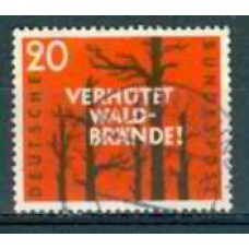 ALF0155U-SELO LUTA CONTRA OS INCÊNDIOS FLORESTAIS - ALEMANHA FEDERAL - 1958 - U