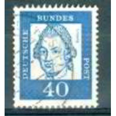 ALF0228UA-SELO ALEMÃES CÉLEBRES, 40P PAPEL BRANCO - ALEMANHA FEDERAL - 1961/64 - U