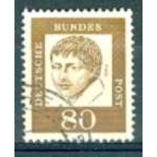 ALF0232U-SELO ALEMÃES CÉLEBRES, 80P - ALEMANHA FEDERAL - 1961/64 - U