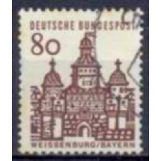 ALF0328U-SELO EDIFÍCIOS HISTÓRICOS, 80P - ALEMANHA FEDERAL - 1964/65 - U