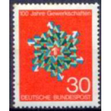 ALF0434N-SELO CENTENÁRIO DOS SINDICATOS ALEMÃES - ALEMANHA FEDERAL - 1968 - N