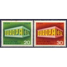 ALF0446M-SÉRIE EUROPA - 10º ANIVERSÁRIO DA CONFERÊNCIA EUROPEIA DOS CORREIOS E TELECOMUNICAÇÕES - ALEMANHA FEDERAL - 1969 - MINT