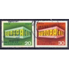 ALF0446U-SÉRIE EUROPA - 10º ANIVERSÁRIO DA CONFERÊNCIA EUROPEIA DOS CORREIOS E TELECOMUNICAÇÕES - ALEMANHA FEDERAL - 1969 - U