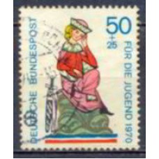 ALF0478U-SELO PRÓ JUVENTUDE - TROVADORES, 50P - ALEMANHA FEDERAL - 1970 - U