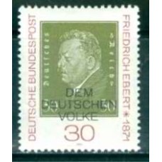 ALF0523M-SELO CENTENÁRIO DE NASCIMENTO DO PRESIDENTE FRIEDRICH EBERT - ALEMANHA FEDERAL - 1971 - MINT