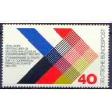 ALF0603M-SELO 10º ANIVERSÁRIO DO TRATADO DE COOPERAÇÃO FRANCO-ALEMÃ - ALEMANHA FEDERAL - 1973 - MINT