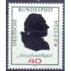 ALF0660M-SELO 250º ANIVERSÁRIO DE NASCIMENTO DO POETA FRIEDRICH GOTTILIEB KLOPSTOCK - ALEMANHA FEDERAL - 1974 - MINT