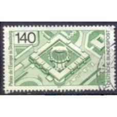 ALF0768U-SELO INAUGURAÇÃO DO PALÁCIO DO CONSELHO EUROPEU - ALEMANHA FEDERAL - 1977 - U