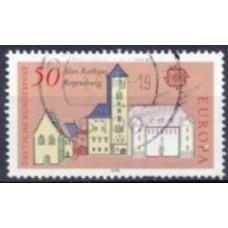 ALF0817U-SELO SÉRIE EUROPA - MONUMENTOS, 50P - ALEMANHA FEDERAL - 1978 - U