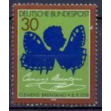 ALF0825M-SELO 200º ANIVERSÁRIO DE NASCIMENTO DO POETA CLEMENS BRENTANO - ALEMANHA FEDERAL - 1978 - MINT