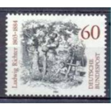 ALF1045M-SELO CENTENÁRIO DA MORTE DO PINTOR E ILUSTRADOR LUDWIG RICHTER - ALEMANHA FEDERAL - 1984 - MINT