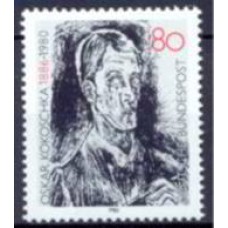 ALF1104M-SELO CENTENÁRIO DE NASCIMENTO DO PINTOR OSKAR KOKOSCHKA - ALEMANHA FEDERAL - 1986 - MINT