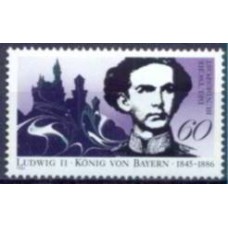 ALF1113N-SELO CENTENÁRIO DA MORTE DO REI LUIS II DA BAVIERA - ALEMANHA FEDERAL - 1986 - N