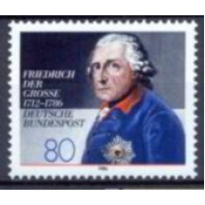 ALF1124N-SELO BICENTENÁRIO DA MORTE DE FREDERICO O GRANDE - ALEMANHA FEDERAL - 1986 - N