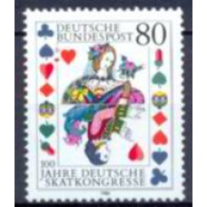 ALF1125M-SELO CENTENÁRIO DA ASSOCIAÇÃO ALEMÃ DOS JOGOS DE CARTA - ALEMANHA FEDERAL - 1986 - MINT