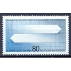 ALF1126M-SELO 25º ANIVERSÁRIO DA ORGANIZAÇÃO DE COOPERAÇÃO E DE DESENVOLVIMENTO ECONÔMICO - OCDE - ALEMANHA FEDERAL - 1986 - MINT