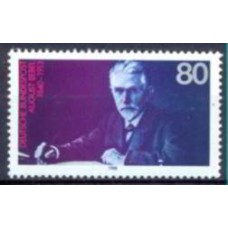 ALF1214M-SELO 75º ANIVERSÁRIO DA MORTE DO LÍDER SOCIALISTA AUGUST BEBEL - ALEMANHA FEDERAL - 1988 - MINT