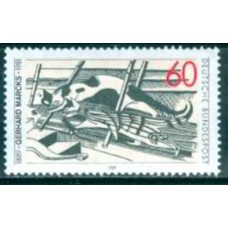 ALF1242M-SELO CENTENÁRIO DE NASCIMENTO DO DESENHISTA E ESCULTOR GERHARD MARCKS - ALEMANHA FEDERAL - 1989 - MINT
