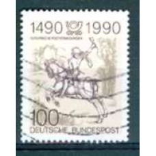 ALF1277U-SELO 500º ANIVERSÁRIO DAS RELAÇÕES POSTAIS INTERNACIONAIS EUROPEIAS - ALEMANHA FEDERAL - 1990 - U