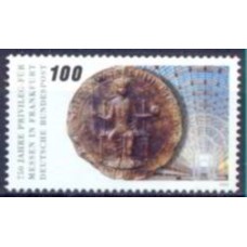 ALF1284M-SELO 750º ANIVERSÁRIO DO PRIVILÉGIO DA FEIRA DE FRANKFURT - ALEMANHA FEDERAL - 1990 - MINT