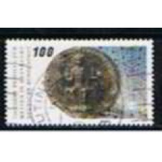 ALF1284U-SELO 750º ANIVERSÁRIO DO PRIVILÉGIO DA FEIRA DE FRANKFURT - ALEMANHA FEDERAL - 1990 - U