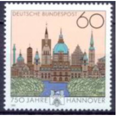 ALF1323M-SELO 750º ANIVERSÁRIO DA CIDADE DE HANOVER - ALEMANHA FEDERAL - 1991 - MINT