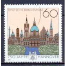 ALF1323U-SELO 750º ANIVERSÁRIO DA CIDADE DE HANOVER - ALEMANHA FEDERAL - 1991 - U