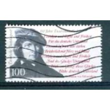 ALF1387U-SELO SESQUICENTENÁRIO DO HINO ALEMÃO - ALEMANHA FEDERAL - 1991 - U