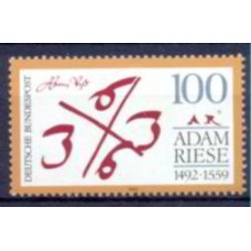 ALF1440M-SELO 500º ANIVERSÁRIO DE NASCIMENTO DO MATEMÁTICO ADAM RIESE - ALEMANHA FEDERAL - 1992 - MINT