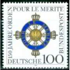 ALF1441M-SELO SESQUICENTENÁRIO DA ORDEM DO MÉRITO PELAS CIÊNCIAS E BELAS ARTES - ALEMANHA FEDERAL - 1992 - MINT