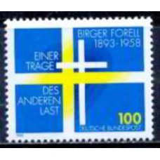 ALF1524M-SELO CENTENÁRIO DE NASCIMENTO DO PADRE SUECO BIRGER FORELL - ALEMANHA FEDERAL - 1993 - MINT