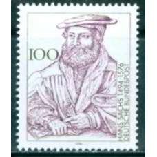 ALF1595M-SELO 500º ANIVERSÁRIO DE NASCIMENTO DO POETA E MESTRE CANTOR HANS SACHS - ALEMANHA FEDERAL - 1994 - MINT