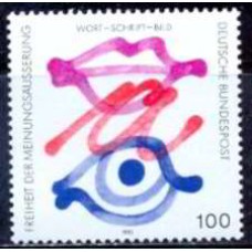 ALF1621M-SELO PRINCÍPIOS FUNDAMENTAIS DA DEMOCRACIA: LIBERDADE DE EXPRESSÃO - ALEMANHA FEDERAL - 1995 - MINT