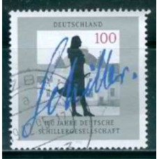 ALF1624U-SELO CENTENÁRIO DA CRIAÇÃO DA SOCIEDADE DEUTSCHE SCHILLERGESELLSCHAFT - ALEMANHA - 1995 - U