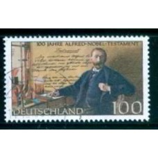 ALF1660U-SELO CENTENÁRIO DO TESTAMENTO DE ALFRED NOBEL - ALEMANHA - 1995 - U