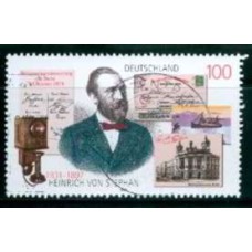 ALF1744U-SELO CENTENÁRIO DA MORTE DE HEINRICH VON STEPHAN - ALEMANHA - 1997 - U