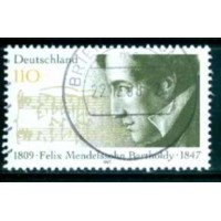 ALF1785U-SELO 150º ANIVERSÁRIO DA MORTE DO COMPOSITOR FÉLIX MENDELSSOHN-BARTHOLDY - ALEMANHA - 1997 - U ALF1785U-SELO 150º ANIVERSÁRIO DA MORTE DO COMPOSITOR FÉLIX MENDELSSOHN-BARTHOLDY - ALEMANHA - 1997 - U