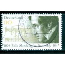 ALF1785U-SELO 150º ANIVERSÁRIO DA MORTE DO COMPOSITOR FÉLIX MENDELSSOHN-BARTHOLDY - ALEMANHA - 1997 - U