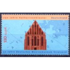 ALF2022M-SELO 750º ANIVERSÁRIO DO CONVENTO DE  SANTA CATARINA E CINQUENTENÁRIO DO MUSEU ALEMÃO DO MAR - ALEMANHA - 2001 - MINT