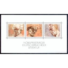 ALFB015M-BLOCO PRÊMIOS NOBEL DE LITERATURA NA LÍNGUA ALEMÃ - ALEMANHA FEDERAL - 1978 - MINT