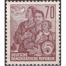 ALO0193NA-SELO PLANO QUINQUENAL, 70P - ALEMANHA ORIENTAL - 1955 - N